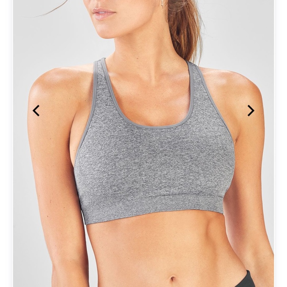 NWOT Fabletics Sports Bra grey heather S